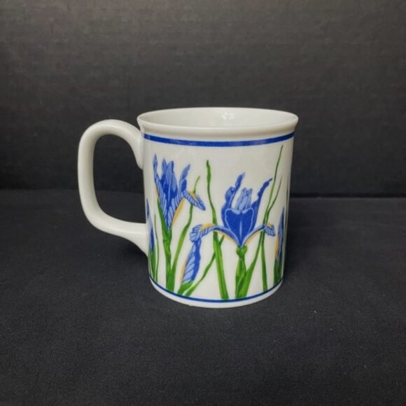 Curzon Blue Iris Ceramic Coffee Tea Mug Japan Garden Cottage Floral - Picture 3 of 6